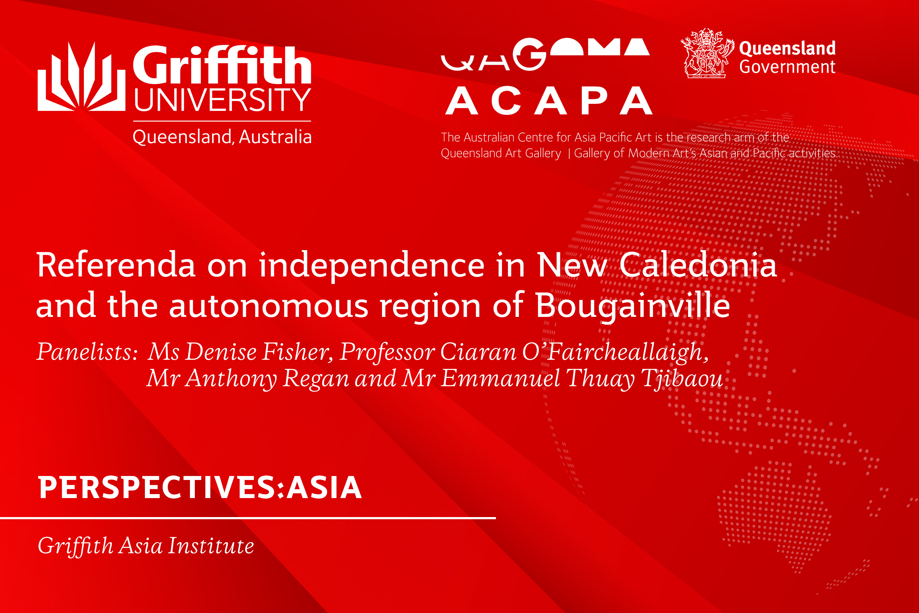 Perspectives:Asia Lecture: Referenda on independence in New Caledonia and the autonomous region of Bougainville