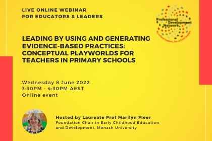 PDN Webinar: Leading by using and generating evidence-based practices: Conceptual PlayWorlds for teachers in primary schools